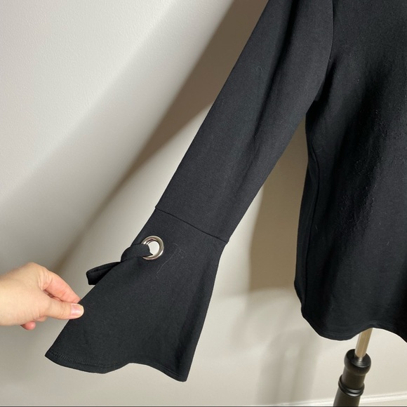 INC International Concepts NWT deep black night Ryder lace up top size large - Picture 3 of 9